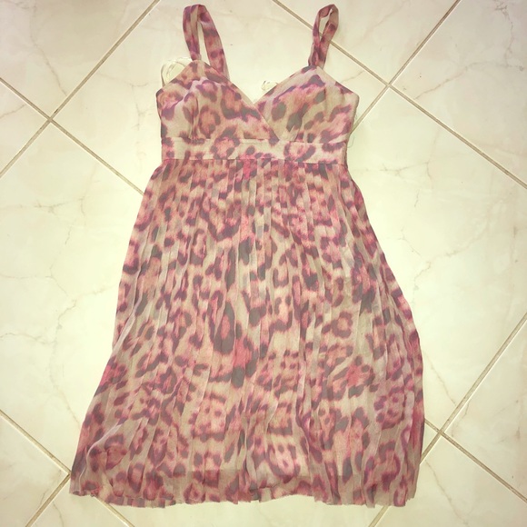 pink boutique leopard print dress